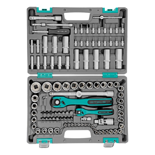 Набор инструментов 1/2", 1/4", CrV 109 предмета Stels