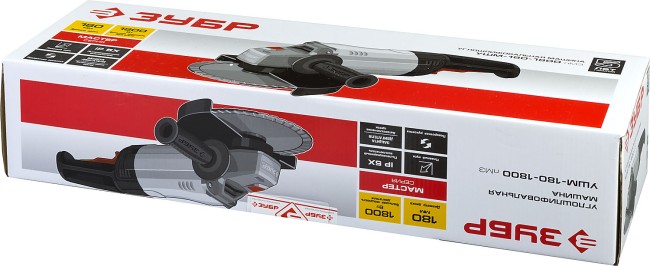 Угловая шлифмашина УШМ-180-1800 ПМ3 ЗУБР