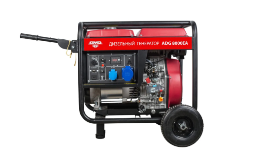 Дизельный генератор AMO ADG 8000EA + кожух для генератора 1400SS (супер тихий)