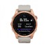 Часы Garmin Fenix 7S Solar цвета розовое золото с песочным силиконовым ремешком