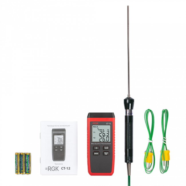 Термометр RGK CT-12 с погружным зондом температуры TR-10W
