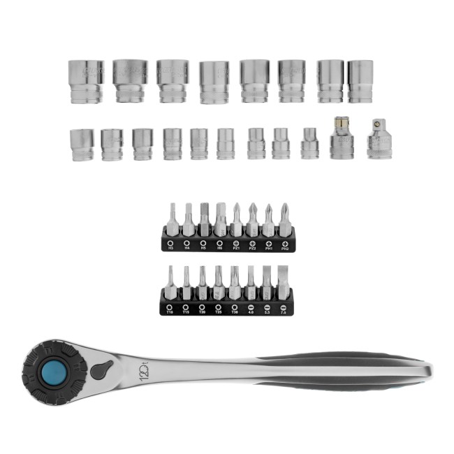 Набор торцевых головок 1/2", CrV 36 предметов Gross