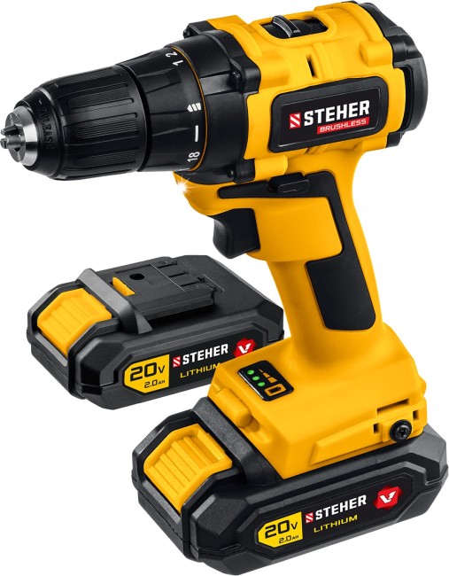 Дрель-шуруповерт CDB-200-2 STEHER 2 АКБ