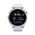 Часы Garmin Fenix 7S серебристый с белым силиконовым ремешком