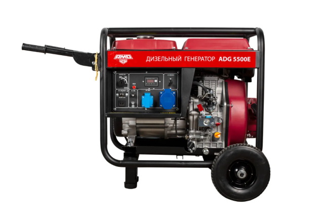 Дизельный генератор AMO ADG 5500E + кожух для генератора 1400SS (супер тихий)