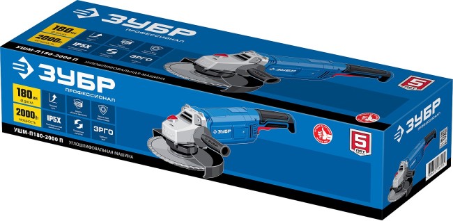 Угловая шлифмашина Профессионал УШМ-П180-2000 П ЗУБР