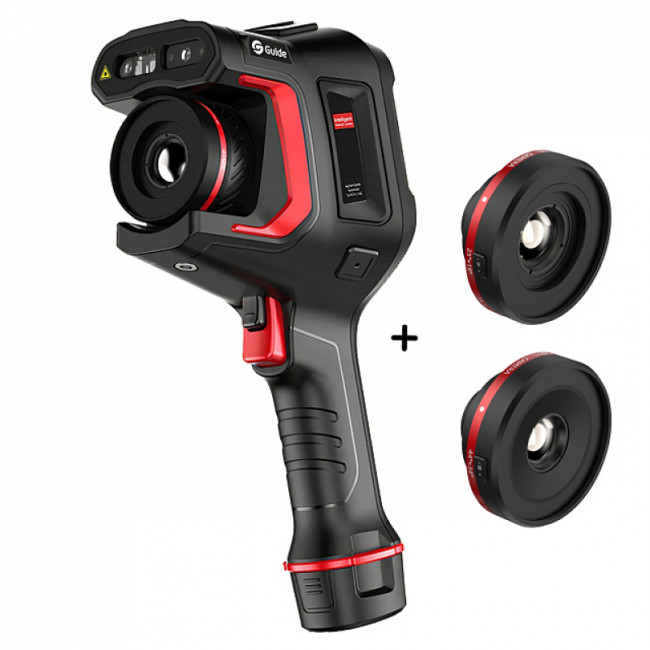 Тепловизор Guide H3 с поверкой в комплекте с широкоугольным объективом 44° x 34° и высокотемпературным объективом