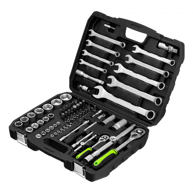 Набор инструмента 1/2", 1/4" 83 предмета Сибртех