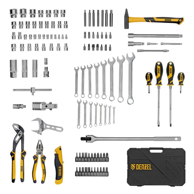 Набор инструментов 1/2", 1/4" 122 предмета Denzel