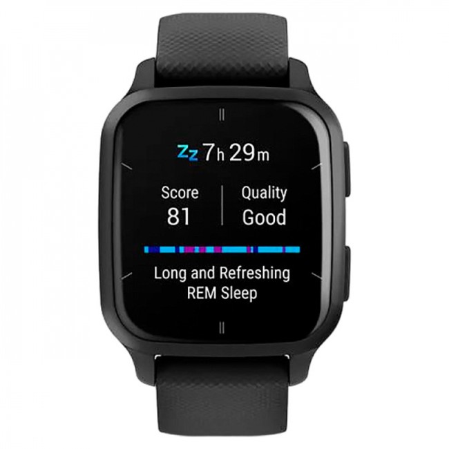 Часы Garmin Venu Sq 2 Music Edition черный с серым алюминиевым безелем