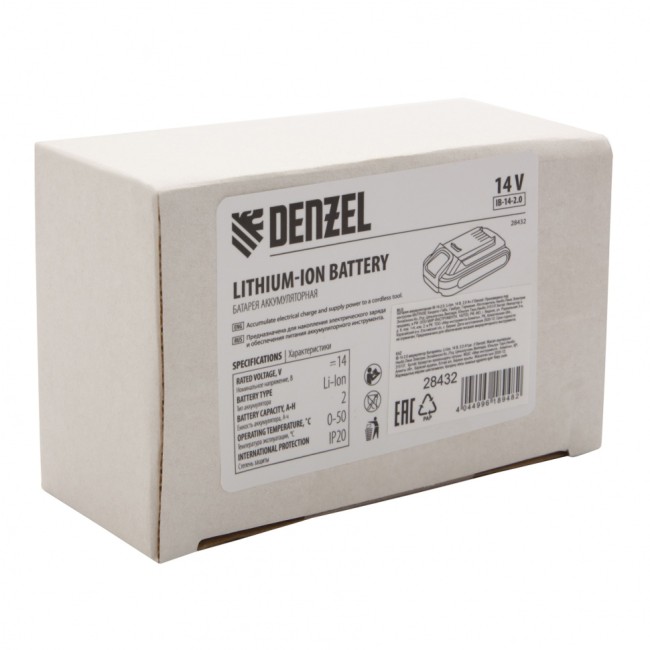 Батарея аккумуляторная IB-14-2.0, 14 В, 2.0 Ач Denzel