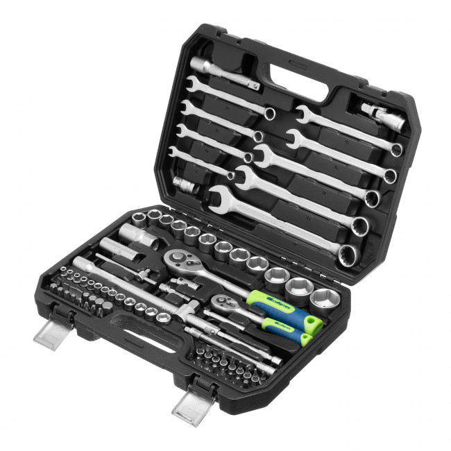 Набор инструментов 1/2", 1/4" 82 предмета Сибртех