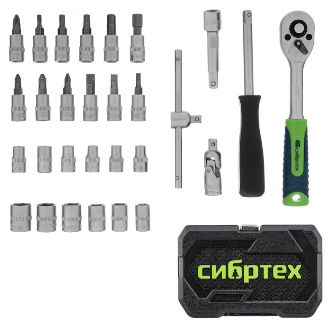 Набор инструментов 1/4" 29 предметов Сибртех