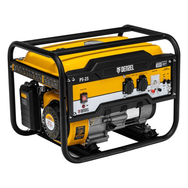 Генератор бензиновый PS 25, 2.5 кВт Denzel Генератор бензиновый PS 25, 2.5 кВт Denzel