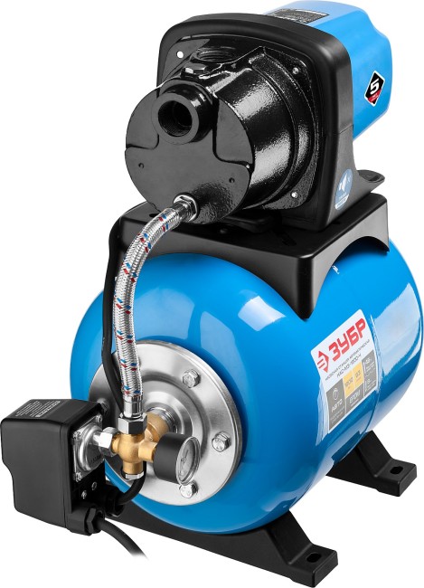 Автоматическая насосная станция, чугунный корпус НАС-М3-1200-Ч ЗУБР 1200 Вт, бак 20 л