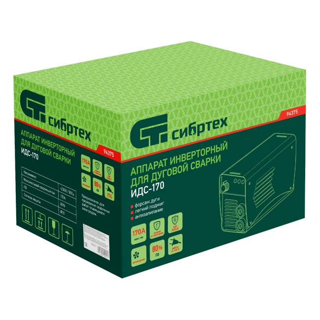 Аппарат инверторный дуговой сварки ИДС-170 Сибртех