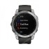 Часы Garmin Fenix 7 серебристый с графитовым силиконовым ремешком