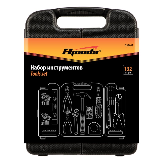 Набор инструментов бытовой 132 предмета Sparta