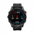 Часы Garmin Fenix 7S Solar серый с черным силиконовым ремешком
