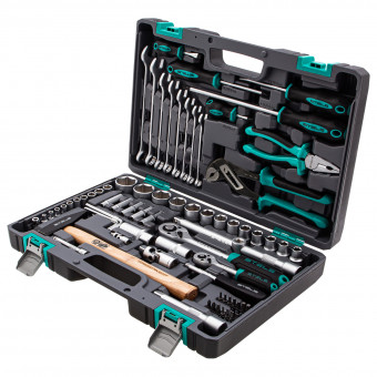 Набор инструментов 1/2", 1/4", CrV 76 предметов Stels