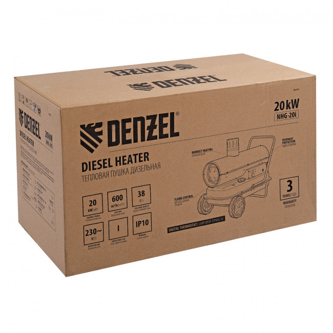Дизельная тепловая пушка NHG-20i, 20 кВт Denzel Дизельная тепловая пушка NHG-20i, 20 кВт Denzel